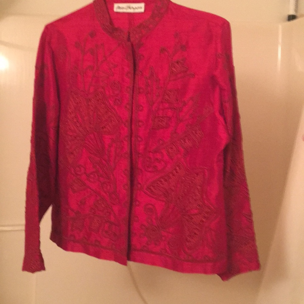 Norm Thompson Red evening Jacket.
